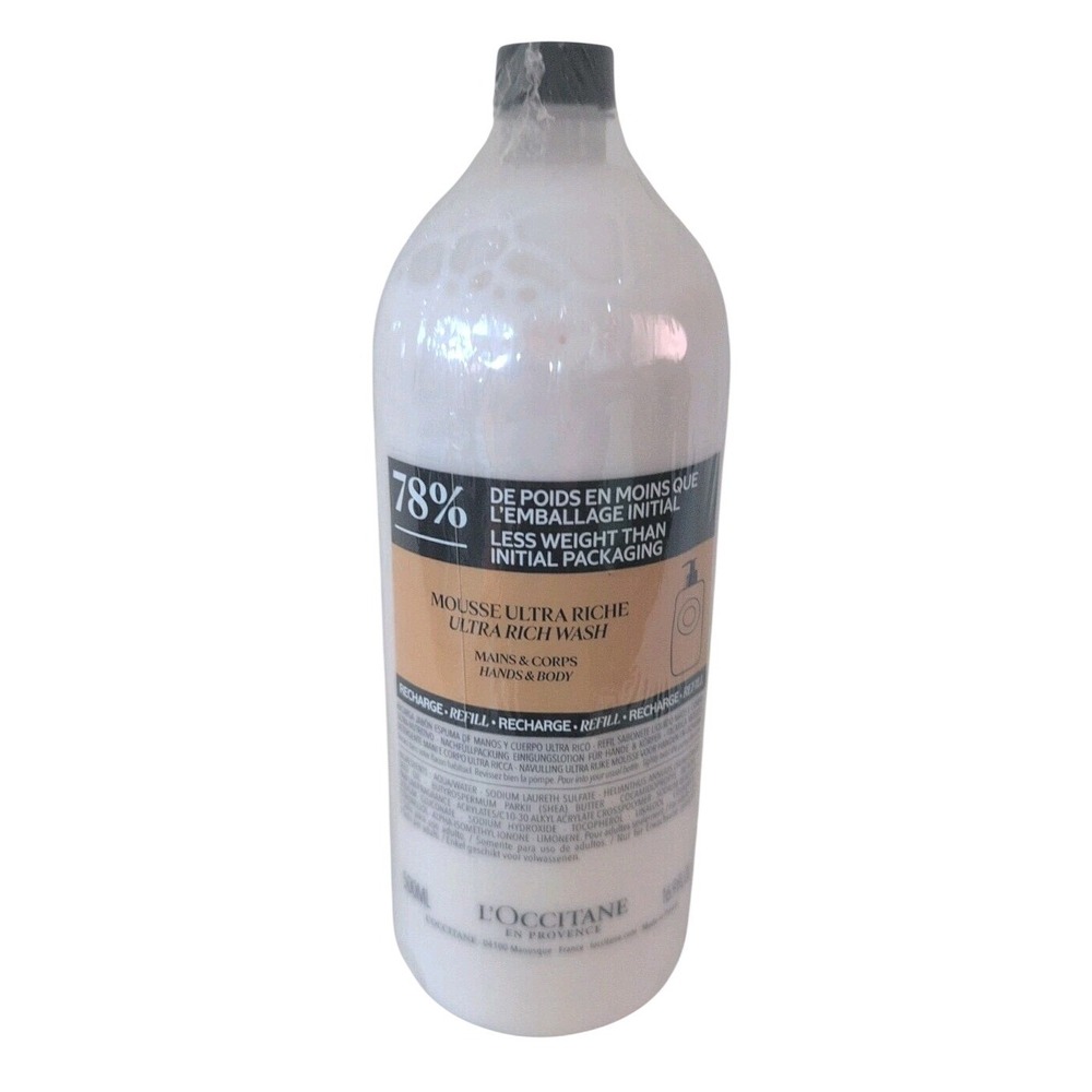 L'Occitane En Provence Hands & Body Ultra Rich Wash 5% Shea Butter Refill 16.9oz